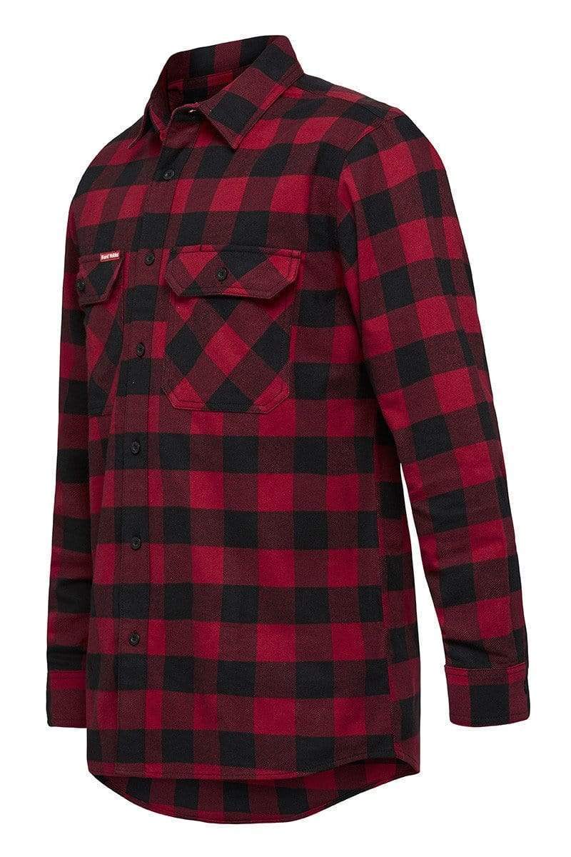 Hard Yakka Long Sleeve Flannel Shirt Y07295 Work Wear Hard Yakka RED CHECK S 